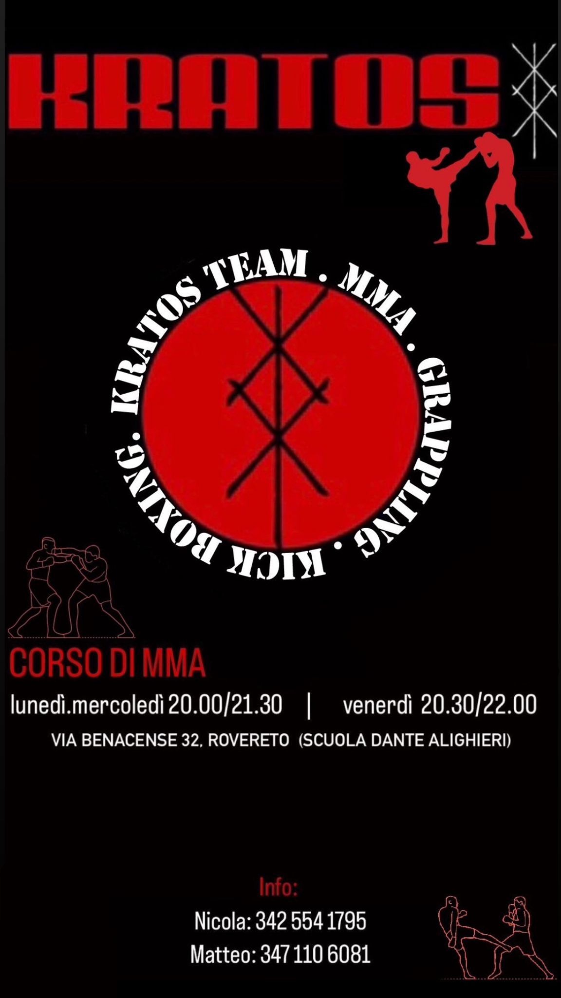 Locandina Kratos Team MMA Rovereto